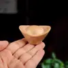Lingote de Madera de Durazno Feicheng Talla en Madera Adornos Pequeños Artesanías de Madera Guangjin Accesorios para Celebración de Cumpleaños Madera Maciza