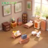 Serie de Muebles Miniatura de Mimbre para Armario para Paisajes en Miniatura, Accesorios de Decoración DIY para Casas de Muñecas, Adornos de Escritorio Mini