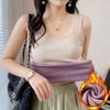 Colete Térmico de Lã Peça Única para Mulheres 2026 Outono e Inverno Novo Estilo Gola Quadrada Versátil Roupa de Baixo Top Camada Base Térmica