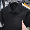 2026 Verano Nuevo Estilo Camiseta de Manga Corta de Algodón Puro Polo de Cuello Camisero de Manga Corta de Verano Top de Manga Corta de Color Puro