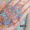 Arte de Uñas Mini Pequeño Diamante Aurora Morado Fantasma Base Plana Diamante de Forma Especial Super Brillante Pedrería Joyería Hielo Transparente Especial