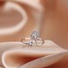 Jufeng S925 prata esterlina Trevo anel aberto Novo anel de diamante simples moda personalidade temperamento anel de cauda