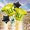 Balão de Filme de Alumínio Copa do Mundo Conjunto de Balão Camisa de Futebol Barra de Balão Copa Europeia Noite de Futebol Balão Decorativo