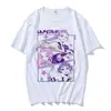 Camiseta Estampada de Anime Americana de Manga Curta para Cross-Border da Amazon, Novidade de Verão, Tops Casuais Soltos para Homens e Mulheres