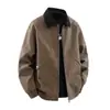 Nueva Chaqueta de Primavera y Otoño 2025 Abrigo Holgado de Trabajo Chaqueta de Cuero de Moda Estilo Americano Chaqueta de Cuero Impermeable Chaqueta de Motociclista