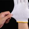 Frete Grátis Luvas de Proteção do Trabalho Luvas de Algodão Trabalho Espessado Nylon Fio Branco Resistente ao Desgaste Fabricante Atacado de Fio de Algodão Puro