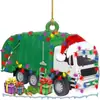 Novedad Árbol de Navidad Colgante Camión Decoración Colgante Plano Excavadora de Navidad Decoración Colgante Decoración Rústica