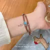 Pulseira de contas com design de moda estilo vintage, versátil, alto valor estético, requintada, única e pulseira de contas personalizada para mulheres