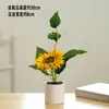 Plantas Verdes Simples Suculentas de Plástico em Vaso Ornamento para Sala de Estar Mesa de Jantar Flores Artificiais Decorações Ornamento Flores Biomórficas