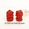 Talla de ágata roja Wen Play Bodhi Accesorios de ojo de fénix Cuentas espaciadoras con orificios pasantes y cuentas de flor de loto Accesorios de la madre del dios de la riqueza amarilla