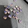 Boutique de joyería para uñas K9 cristal natural 6MM forma de corazón de durazno taladro de vidrio puntiagudo taladro con forma chapado taladro para uñas