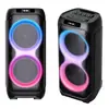 Alto-falante Bluetooth de Áudio para Dança Quadrada de 10 polegadas e 100W, Microfone Sem Fio para Karaokê ao Ar Livre, Alto-falante Móvel de Alta Potência para Performance