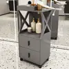 Gabinete de Herramientas para Salón de Belleza Mesa Espejo para Salón de Peluquería Gabinete con Cajones Gabinete de Almacenamiento de Madera para Cortar el Cabello Gabinete de Trabajo para Barbería