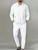 Traje de Chaqueta Cardigan Holgado de Punto Waffle con Bolsillo con Cremallera y Solapa para Hombre Primavera y Otoño 2026