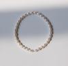 Pulsera de plata de ley con cuentas de arroz de agua dulce ultrafinas, fuertes, ligeras, de forma de arroz, apiladas, estilo artístico retro de alta calidad