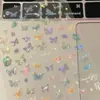 Pegatinas de Mariposa de Ala Plana Populares en Xiaohongshu Pegatinas Clásicas para Uñas Pegatinas de Mariposa de Hada Coloridas para Uñas