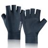 Guantes de verano y primavera de seda de hielo fino para hombre y mujer, para deportes al aire libre, para montar, pescar, antideslizantes, resistentes al desgaste, de medio dedo, con protección solar
