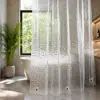 Cortina de Baño Impermeable a Prueba de Moho PEVA con Separación Húmeda y Seca Sin Taladro Cortina de Ducha Transparente Tipo Seda para Comercio Exterior