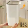Cubo de basura para uso en la cocina del hogar, no necesita agacharse, montado en la pared, para baño y inodoro, contenedor de almacenamiento de pañuelos, no requiere perforación, cesta para pañuelos