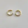 Pendientes de Aro Mobius de Zirconia con Cierre de Plata 925 para Mujer, Pendientes de Aro Versátiles Ins de Lujo Ligero, Diseño de Nicho con Sentido del Estilo