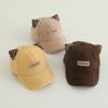 Sombrero de Niños Estilo Coreano Otoño e Invierno Gorra de Béisbol Cuernos de Diablo Dibujos Animados Polar Forro Polar Guardería Gorra de Béisbol para Bebé Exportación