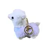Pingente de Alpaca Tie-Dye de Pelúcia Desenho Animado Chaveiro de Cordeiro Arco-Íris Pingente Criativo para Mochila Feminina Boneco Pegador Boneca Boneca