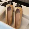 Zapatos planos de suela blanda estilo Ins con lazo para mujer 2026 primavera nuevos de boca poco profunda sin cordones Zapatos de ballet Wanwan
