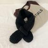 Bufanda de punto para niños con puños de color caramelo estilo coreano, cuello de cuello, bufanda de lana cálida para bebés que combina con todo en otoño e invierno.