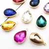 Nova moda pingente de cristal pingente gota d'água acessórios de liga acessórios de cabelo feitos à mão sapatos roupas brincos acessórios de joias diy