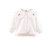 Camisa blanca de niña Primavera y Otoño manga larga top interior estilo coreano camisa blanca básica para niños camisa de bebé estilo occidental con solapa