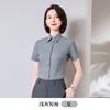 Camisa de negocios de manga corta para hombres y mujeres, de algodón, nueva camisa formal de sarga blanca, de corte entallado, para primavera y verano.