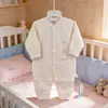 Macacão de Bebê Outono Algodão Lã Sem Costura Harem Desenho Animado Bebê Masculino e Feminino Primavera e Outono Manga Longa Macacão de Engatinhar