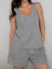 Estilo Americano Chica Picante Ropa Exterior Camisola Chaleco Ropa Interior para Mujer Verano Diseño Ajustado Sentido del Diseño Top Corto sin Mangas Moderno