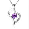 Moda coreana elegante collar de imitación de plata colgante de circón cadena para la clavícula de mujer accesorios joyería de regalo venta al por mayor
