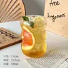Taza de Agua Redonda con Forma de Calabaza para Cafetería, Americano Helado, Té de Frutas, Taza para Fotografía de Capas, Taza de Vidrio de Borosilicato Alto