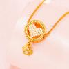 Pingente Coração de Ouro 18K Imitado Pan&Jia Full Diamond Acessório para Pulseira DIY para Mulheres, Atacadista Fabricante de Acessórios de Ouro de Areia Transfronteiriço