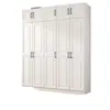 Armario de madera maciza para uso doméstico, armario de gran capacidad para dormitorio, diseño simple y moderno, opción económica para apartamentos de alquiler