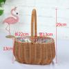 Frete Grátis do Fabricante Cesta de Flores Tecida à Mão de Rattan Lembrança de Casamento Inserção de Mão Dia da Mulher Dezessete Rattan Sintético