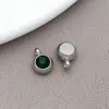 Aço Inoxidável Dourado 12 Cores Pedra de Nascimento Pingente Acessórios de Joia DIY Pedra da Sorte Europeia e Americana Pingente de Colar Pedra de Nascimento