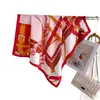 Lenço fino de seda artificial para primavera e verão, lenço quadrado de 70cm, protetor de pescoço, lenço decorativo, popular nas redes sociais, lenço de seda feminino
