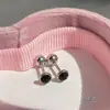 Brincos Studs de Osso da Orelha de Aço Titânio para Mulheres 4mm Coloridos Redondos Diamante Cuidado Diário da Orelha Nicho Não Removíveis Studs Cocleares