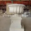 Maceta Artificial con Forma de Columna Romana de Arenisca, Maceta Decorativa Simple de Fibra de Vidrio para Jardín, Macetero Falso de Piedra para Villa Hotel