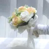 264 Ramo de Novia Estilo Europeo Rosas Pequeñas Fotografía de Boda Boda Artificial Ramo de Boda Estilo Coreano Decoración Flores Falsas