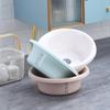 Cubo de plástico para dormitorio de estudiantes al por mayor, cubo de lavandería portátil para el hogar, cubo de baño engrosado, cubo redondo, cubo de almacenamiento de gran capacidad