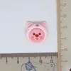 Adesivos tridimensionais de Castor rosa fofo acessórios de cola cremosa acessórios de resina material DIY para grampo de cabelo patch para sapatos com furo