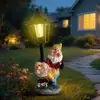 Adornos de Jardín de Resina Transfronterizos Luces Solares para Exteriores Estatua de Enano Luces Decoración para Jardín Balcón Villa Hogar