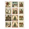 Pegatinas Decorativas Navideñas Retro Pegatinas Autoadhesivas para Cajas de Regalo Navideñas Pegatinas para Tarjetas Postales de Felicitación
