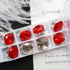 Cristal K9 Lapidado Quadrado 10mm Sem Fundo Perfurado Bola Empilhável Pedras Strass Decorações de Nail Art Dazzling de Alta Qualidade Premium