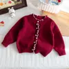 Cárdigan Suéter para Niñas Primavera y Otoño 2026 Nuevo Estilo Moda Coreana Conjunto de Otoño para Niñas Pequeñas Top de Punto para Bebés Niñas Otoño