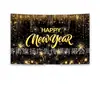 Telón de Fondo Nuevo Año 2027 Transfronterizo Tela Europea y Americana Fiesta de Nochevieja Tema Tela Colgante Celebración Festiva Feliz Año Nuevo